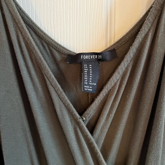 Forever 21 Olive Green Sleeveless Jumpsuit - Picture 4 of 5
